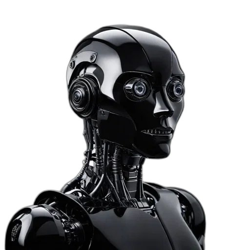 robot, face, mask, 3d render transparent PNG cut-out