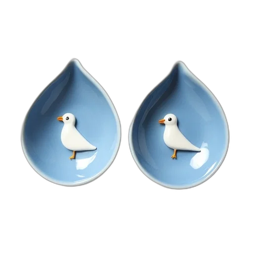 jewelry, pair, blue, white transparent PNG cut-out
