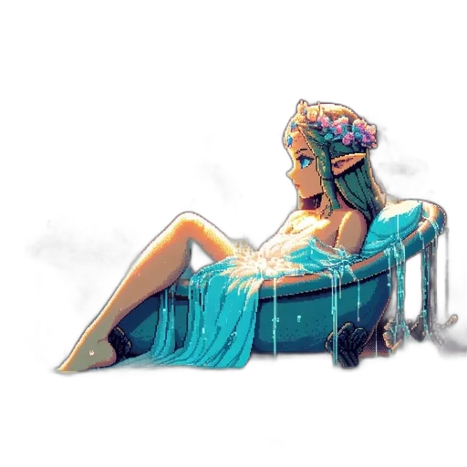 crown, dress, concept art, pixel art transparent PNG cut-out