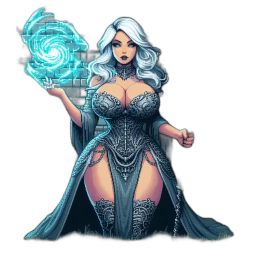dress, fantasy art, concept art, comic book art transparent PNG cut-out