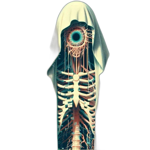 mask, dress, creature, staff transparent PNG cut-out
