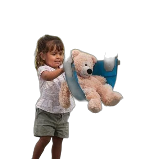 young, girl, smiles, pushes transparent PNG cut-out
