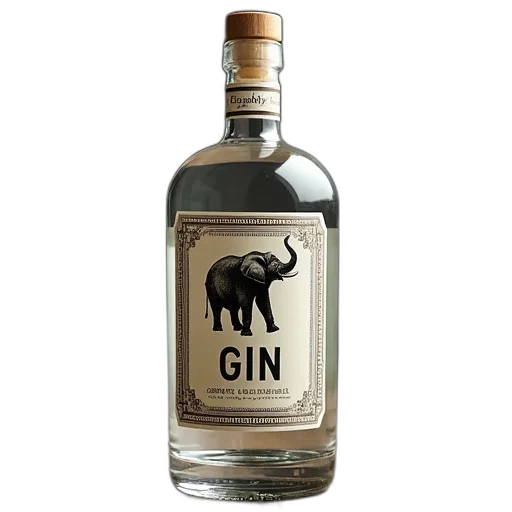 bottle, animal, 3d render, glass transparent PNG cut-out