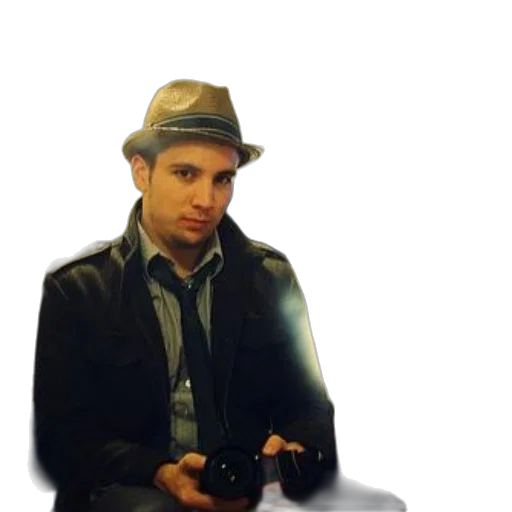 hat, staff, jacket, weapon transparent PNG cut-out