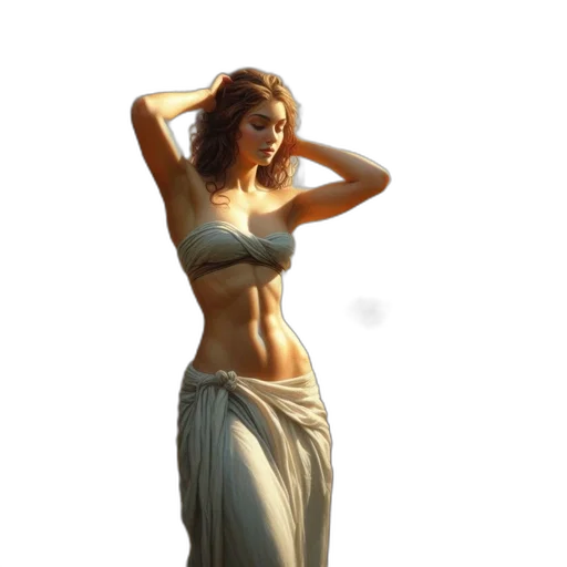 dress, jewelry, staff, concept art transparent PNG cut-out