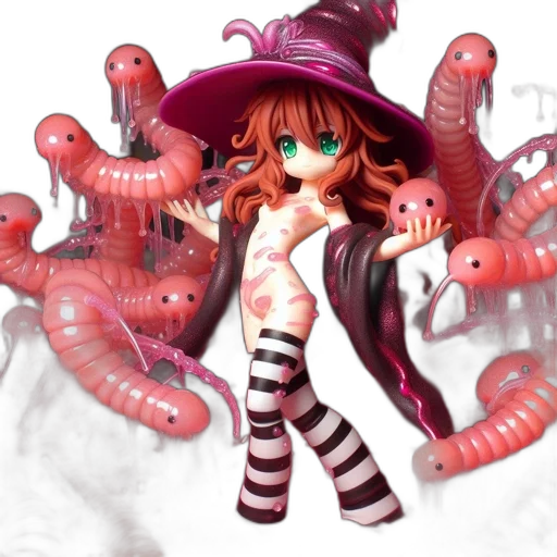 creature, hat, concept art, 3d render transparent PNG cut-out
