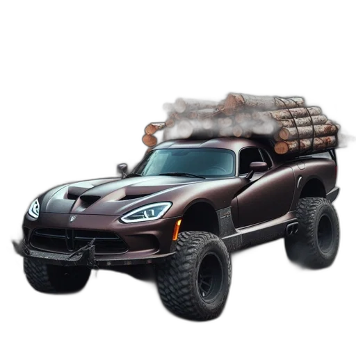 car, weapon, 3d render, concept art transparent PNG cut-out