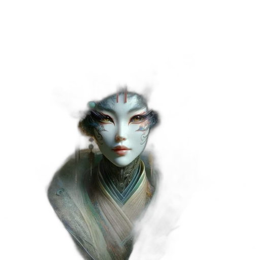 mask, face, creature, staff transparent PNG cut-out