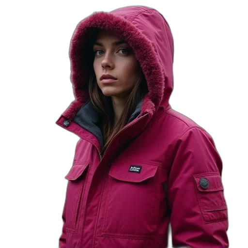 jacket, photorealistic, red, columbia transparent PNG cut-out