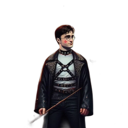 jacket, staff, sword, weapon transparent PNG cut-out