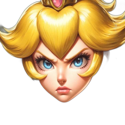 crown, face, hair, staff transparent PNG cut-out
