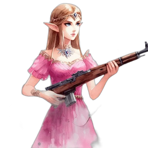 weapon, dress, staff, sword transparent PNG cut-out