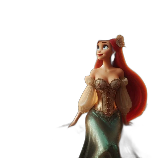 dress, crown, 3d render, fantasy art transparent PNG cut-out