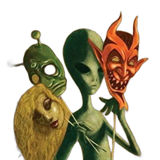 mask, creature, staff, concept art transparent PNG cut-out