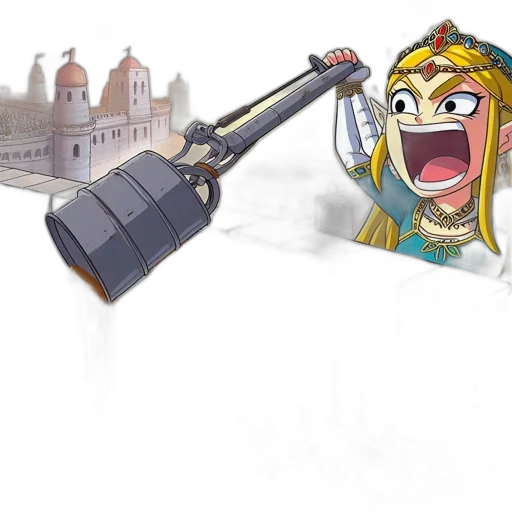 weapon, sword, staff, robot transparent PNG cut-out