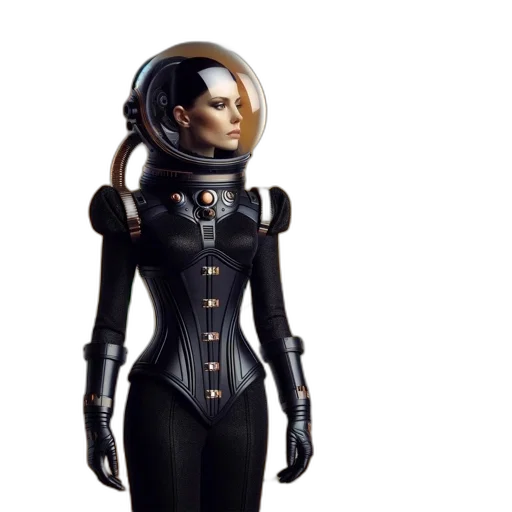 robot, concept art, 3d render, cyberpunk transparent PNG cut-out