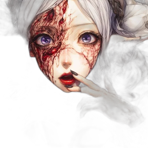 mask, face, fantasy art, watercolor transparent PNG cut-out
