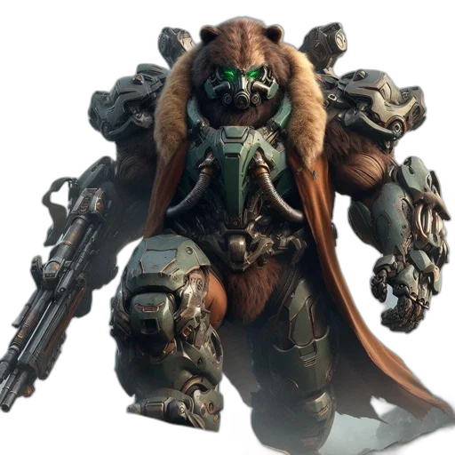 weapon, robot, mask, creature transparent PNG cut-out