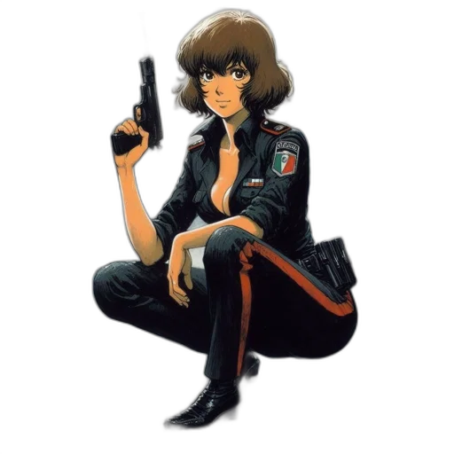 jacket, weapon, concept art, pixel art transparent PNG cut-out