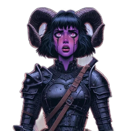 fantasy art, concept art, comic book art, cyberpunk transparent PNG cut-out