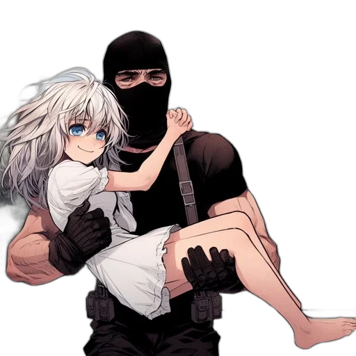 weapon, sword, mask, anime transparent PNG cut-out