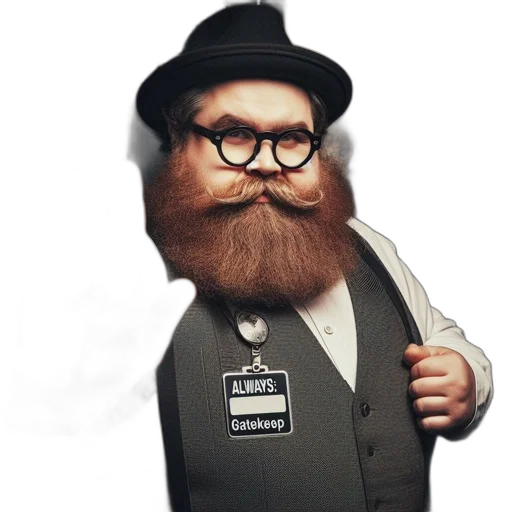 staff, hat, face, jacket transparent PNG cut-out