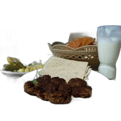 food, meal, meatballs, bread transparent PNG cut-out