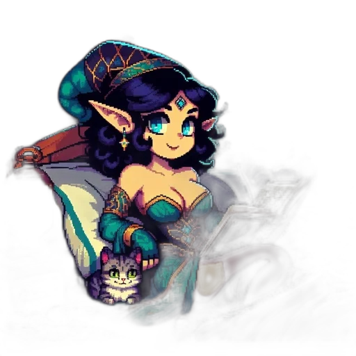 jewelry, crown, fantasy art, pixel art transparent PNG cut-out