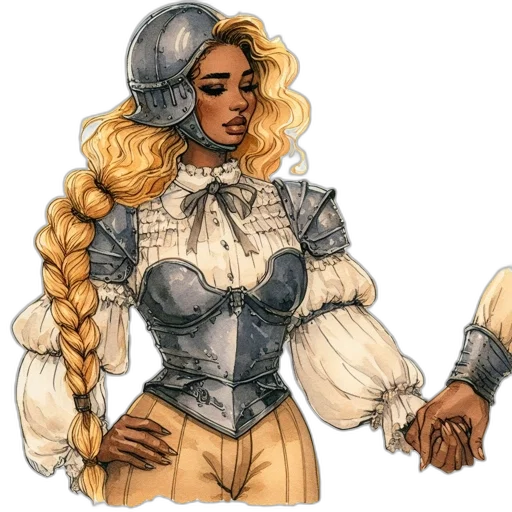 concept art, comic book art, fantasy art, watercolor transparent PNG cut-out