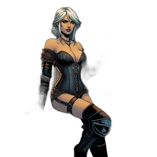dress, comic book art, concept art, fantasy art transparent PNG cut-out