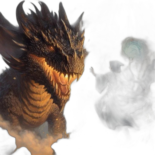 dragon, creature, concept art, fantasy art transparent PNG cut-out