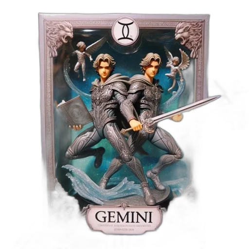 concept art, boxed, gemini, figurines transparent PNG cut-out