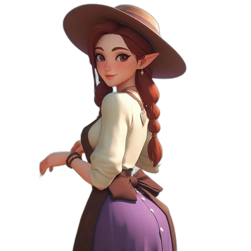 staff, hat, dress, crown transparent PNG cut-out