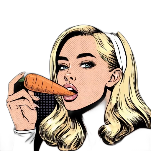 food, comic book art, cartoon, pixel art transparent PNG cut-out