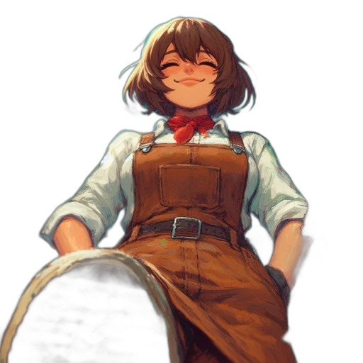 staff, dress, jacket, hat transparent PNG cut-out