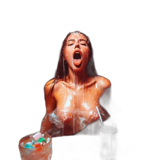 bottle, concept art, photorealistic, oil painting transparent PNG cut-out