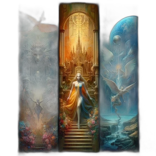 sword, fantasy art, concept art, golden transparent PNG cut-out