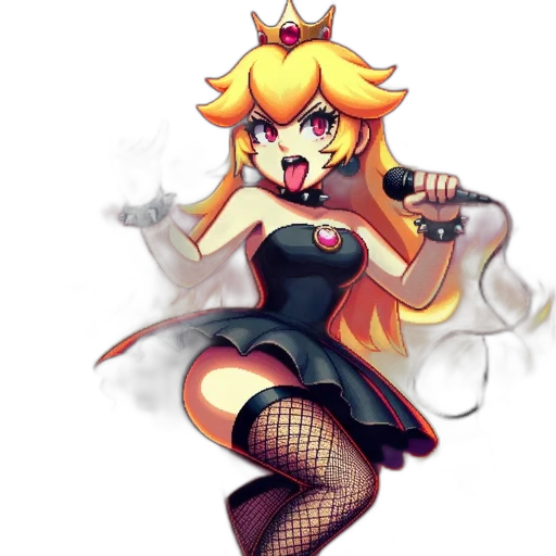 dress, crown, staff, pixel art transparent PNG cut-out