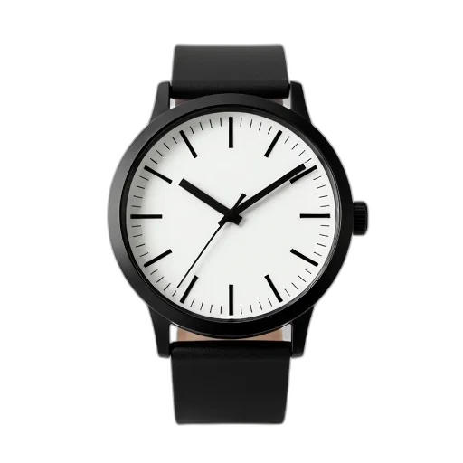 monochrome, black, wristwatch, white transparent PNG cut-out