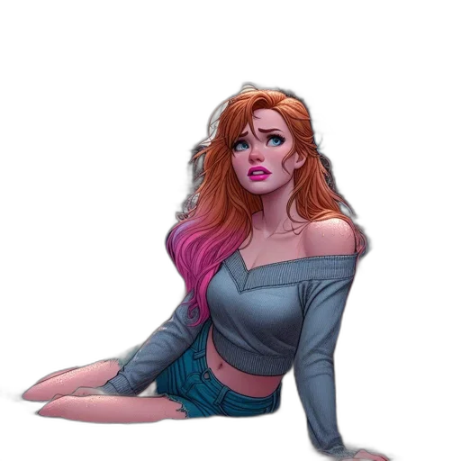 dress, concept art, comic book art, fantasy art transparent PNG cut-out
