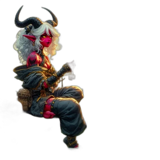 dragon, mask, staff, weapon transparent PNG cut-out