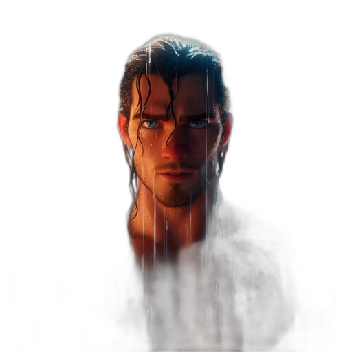 face, hair, sword, creature transparent PNG cut-out