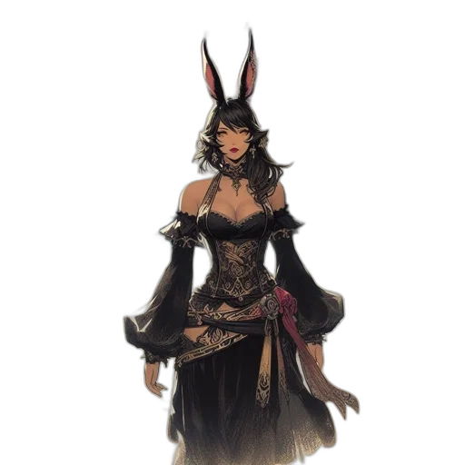 dress, mask, staff, hat transparent PNG cut-out