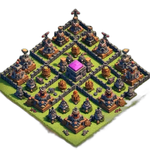 concept art, 3d render, clash, clans transparent PNG cut-out