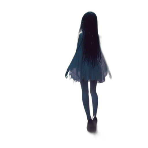 dress, hair, creature, mask transparent PNG cut-out