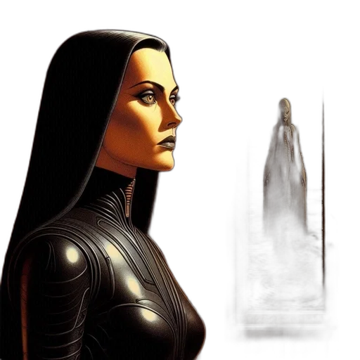 comic book art, concept art, fantasy art, photorealistic transparent PNG cut-out