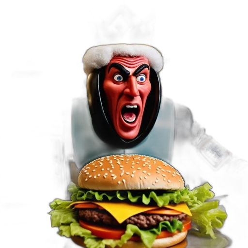 food, face, robot, creature transparent PNG cut-out