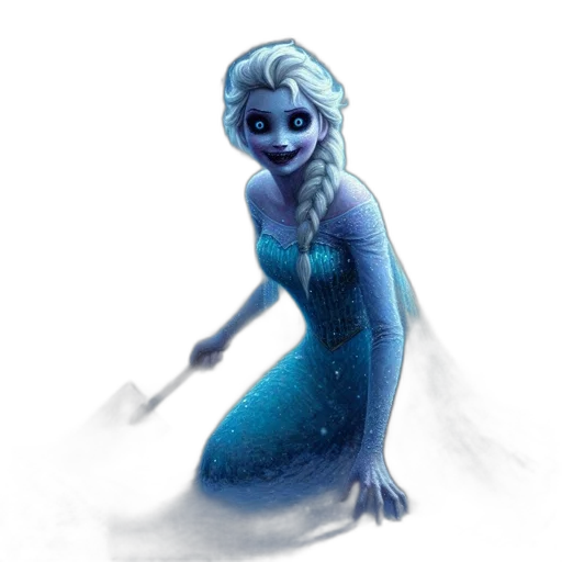 dress, staff, creature, robot transparent PNG cut-out