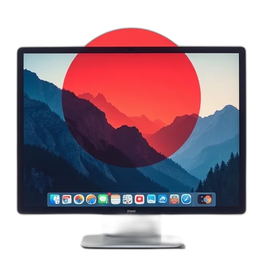3d render, red, circle, diagonal transparent PNG cut-out