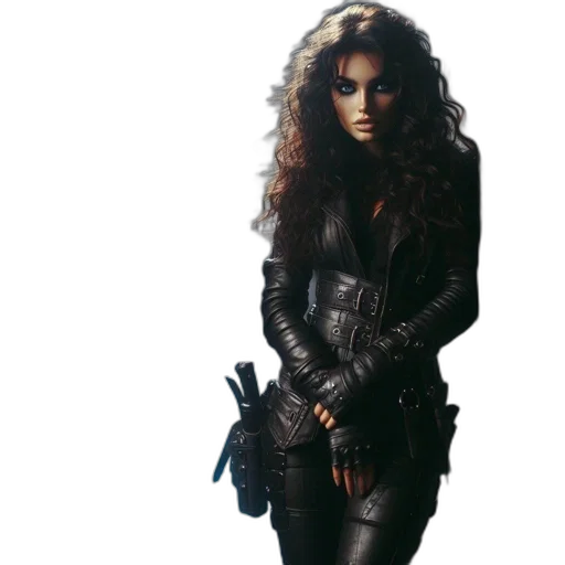 jacket, weapon, concept art, cyberpunk transparent PNG cut-out